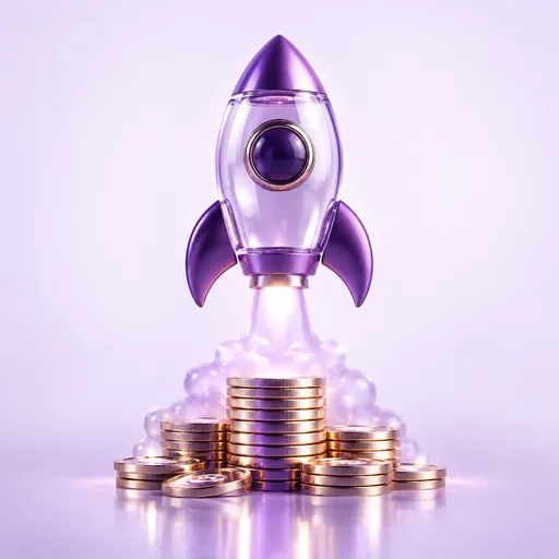 Launch and Revenue Pack, purple 3D illustration