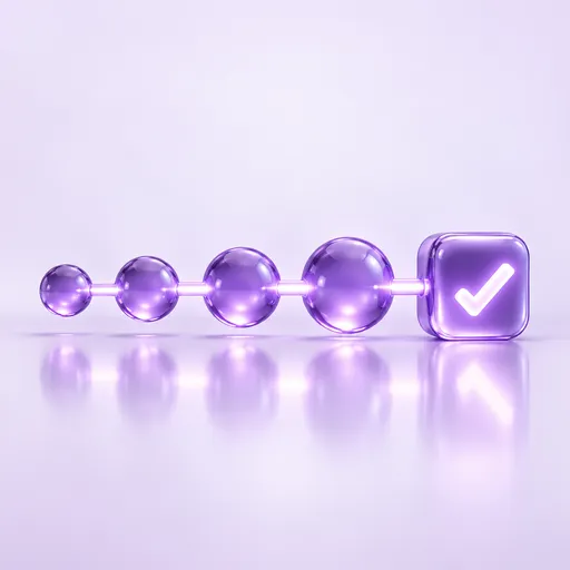One Flow Test, purple 3D illustration